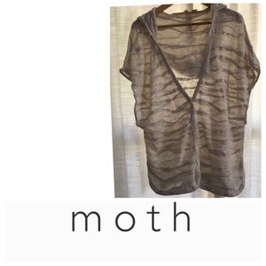 Moth Anthropologie Sweater vest with hood
